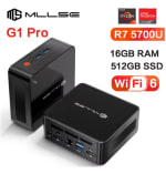 MLLSE G1 Pro Mini PC AMD Ryzen 7 5700U 16GB 512GB SSD Windows 11 por 176,66€