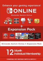Nintendo Switch Online 12-Month Membership + Expansion Pack pour 31,89€ chez Loaded