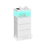 Songmics Bedside Table w/ Charging Station & LED Lights – £21.99 w/Code