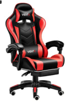 Silla Gamer GX2000 Reclinable Profesional con Reposapiés-Rojo por $49.990 en Sodimac