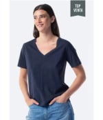 Camiseta de algodón lisa de mujer TEX por 3.99€.