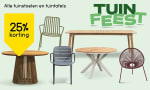 25% korting op tuinstoelen & tafels bij Leen Bakker