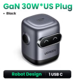 Cargador UGREEN 30W Rápido Robot GaN por $122 | AliExpress (DiDi)