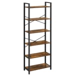 Industriële boekenkast met 6 planken (30 x 66 x 186 cm) voor €39,70 bij Joybuy