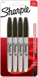 Sharpie Marcadores Permanentes Punta Fina (4 piezas) por $49 en Amazon