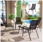 Outsunny Sillas Jardín Apilables 4 Unidades por 73,90€