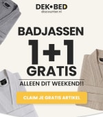 1+1 gratis op badjassen bij Dekbed Discounter
