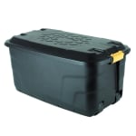 Strata Heavy Duty Black 145L Wheeled Storage Trunk with Lid (Free C&C Only)