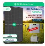 Kit solaire Plug And Play Zendure 2400 PRO JA Solar Bifacial 3000Wc à 1.399€