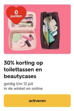 30% korting op toilettassen en beautycases met de Hema app
