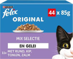 Felix Mix Selectie in Gelei (44 x 85g, 3,7kg) voor €12,99 bij Amazon