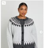 Plus Cardigan à col montant en maille Fairisle à 27,75€
