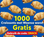 Gratis croissant met weense worst via de Lidl app