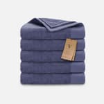Handdoekset Remade Cotton 5 stuks Donkerblauw, 60x110 cm voor €23,90