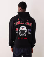 ASOS DESIGN sudadera NFL negra holgada capucha talla M por 11,99€