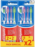 COLGATE Cepillo de dientes Extra Clean medio (Pack 2+2) por 3,60€ en Amazon