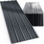 12 Tôles de bardage 129cm x 46cm couleur grise à 54,99€