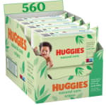 Lot 10 paquets de 56 lingettes bébé Huggies Natural Care - 10 x 56 à 20,25€