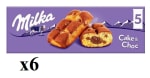 6 Unidades de Bizcocho relleno con chocolate cake & choc Milka caja 175 g por 10.36€