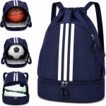 AKASENKO Mochila Deportiva con Cordón (Estilo B - Azul) por $149 en Amazon