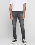 Only & Sons Skinny Jeans 'Warp' in Grey Denim voor €12 bij Bol