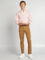 Chino slim 5 poches - L32 - Marron pour 6,00€ chez Kiabi