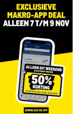 50% korting op een metro chef artikel naar keuze bij de Makro via de app