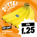 1 kilo bananen voor € 1,25 bij Poiesz