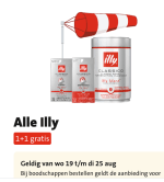 Alle Illy koffiebonen en koffiecups 1+1 gratis bij Jumbo
