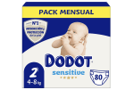 Dodot pañales bebé Sensitive talla 2 pack 80 unidades por 24,93€