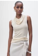 Top punto cuello drapeado por 7.99€