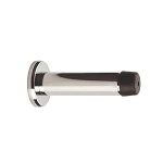 Carlisle Brass Wall Mounted Cylinder Door Stop with Rose - Polished Chrome, 1 Set, 1