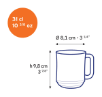 Tasse en verre Lys 31 cl (lot de 6) pour 5,50€ chez Duralex
