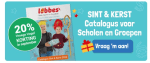 20% korting + de Catalogus Sint en Kerst 2026 Scholen en Groepen bij Lobbes