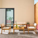 Salon de jardin bois d’acacia Komoda 4 places à 149,99€