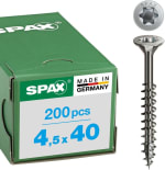 SPAX Roestvaststalen schroef (4,5 x 40 mm, 200 stuks) voor €14,99 bij Amazon