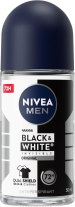 NIVEA MEN Black and White Original Roll-On Antiperspirant 50 ml (3 pack) for £4.50