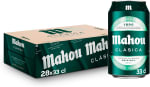Cerveza Mahou Clásica Pack 28 latas (33 cl) por 12,35€ en Amazon