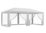 Outsunny Carpa de Jardín 6x3 m con 6 Mosquiteras Laterales Blanco por 67.70€