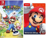 Mario + Rabbids Kingdom Battle + Tarjeta eShop 15€ por 7,48€ en Amazon