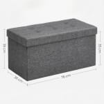 Puff de almacenaje plegable 38 x 76 x 38 cm por 13.80€ en AliExpress