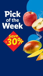 Pick Of The Week - Brown Onions 69p, Cucumber 79p, Red Pepper 49p, Courgettes £1.89,