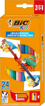 BIC Lápices de Colores Evolution Bicolor (24 colores, 12 piezas) por $39 en Amazon