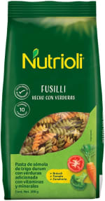 Pasta Fusilli Nutrioli 200g con Brócoli Zanahoria Tomate por $11 | Amazon