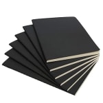 Notebooks 6-Pack – 5.5” x 8.3”, Black – £2.25