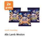 Alle Lamb Weston 1+1 gratis bij de AH