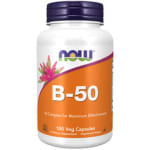 Now Foods, B-50, Complejo Vitamínico B, Alta Dosis, con PABA, 100 Cápsulas a 8.99€