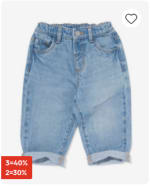 Tot 40% stapelkorting op baby- en kinderspijkerbroeken bij de Hema