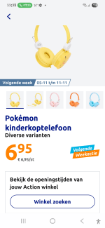 Pokémon kinderkoptelefoon voor €6,95 bij De Action