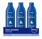 3 botes NIVEA Body Milk Loción Corporal Nutritivo 400ml por 11.37€